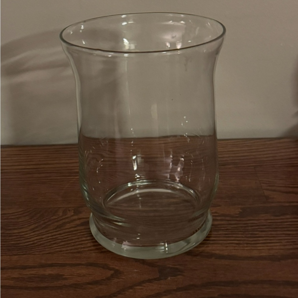 Clear Glass Hurricane Vase - Large - Vtg
